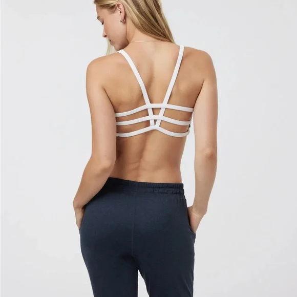 Vuori Strappy White Sports Bra - Picture 5 of 5
